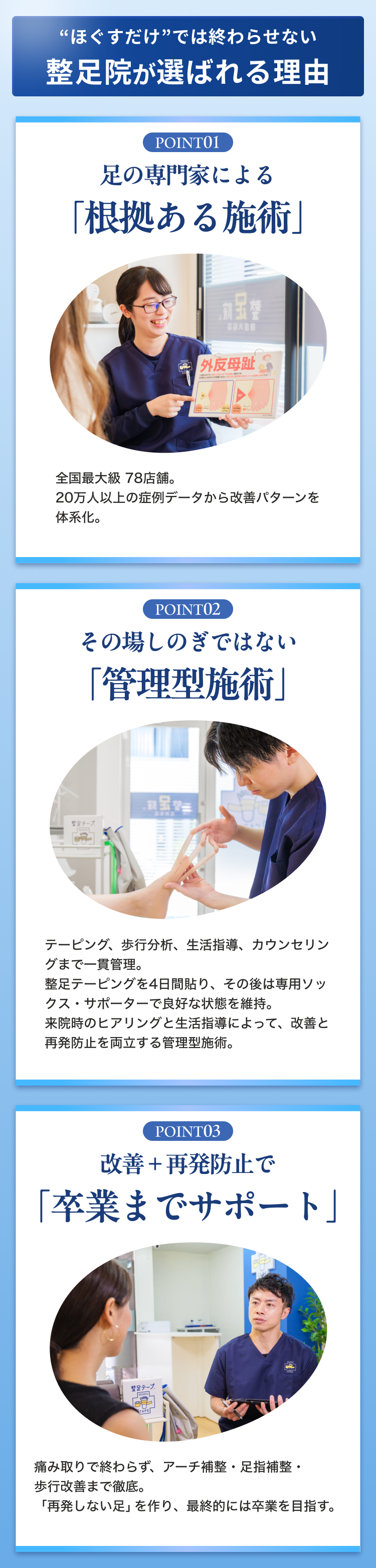 ほぐすだけでは終わらせない。整足院が選ばれる理由